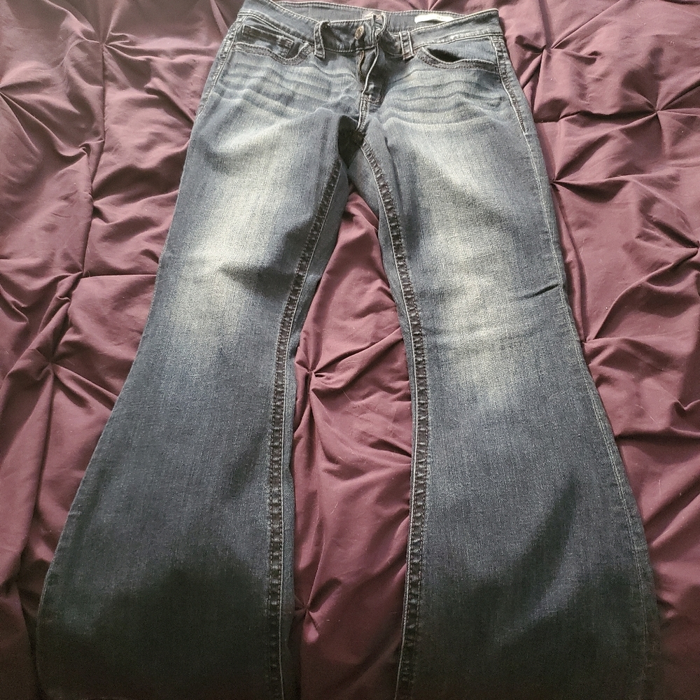 Buckle flare jeans, 28 regular